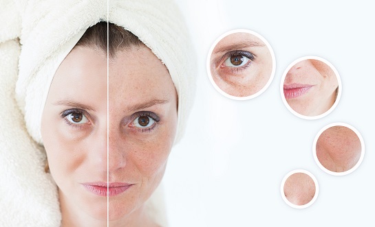 Beauty concept - skin care, anti-aging procedures, rejuvenation, lifting, tightening of facial skin